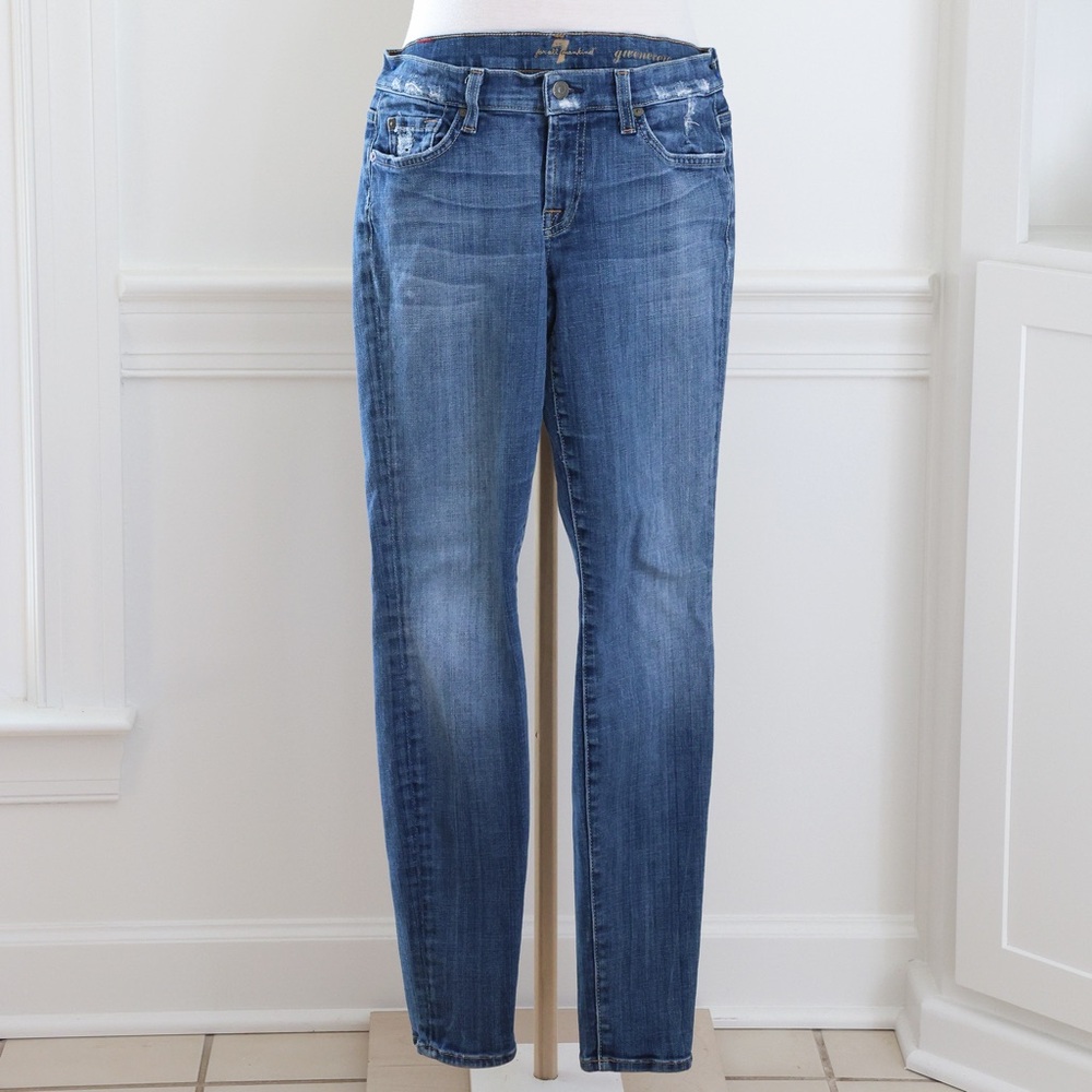 7 for All Mankind Women’s Gwenevere Medium Wash Skinny Jeans Size 27